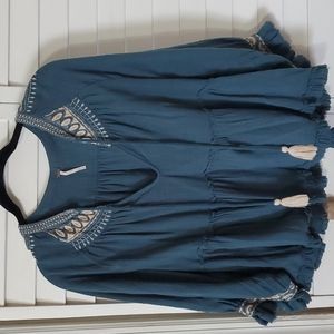 Free People Embroidered Top